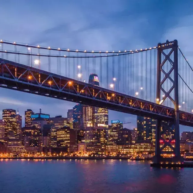 Bay Bridge Embarcadero Night Shot